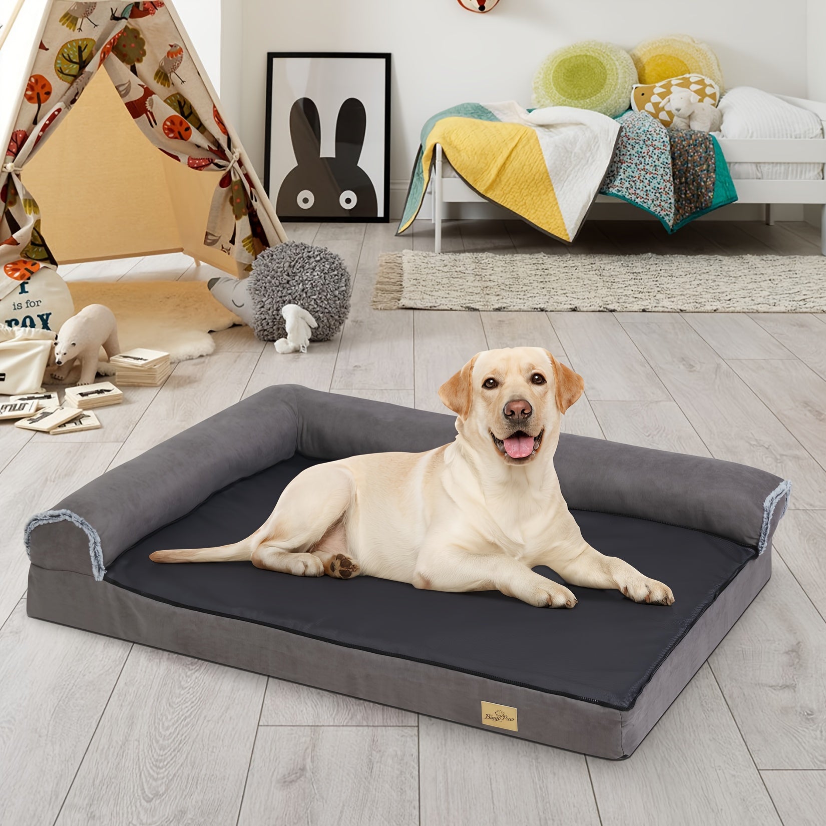 Orthopädisches Hundebett mit Schaumstoffkissen